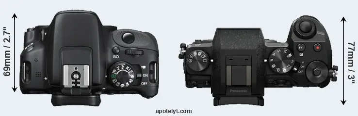 Compare 100D versus G7 top