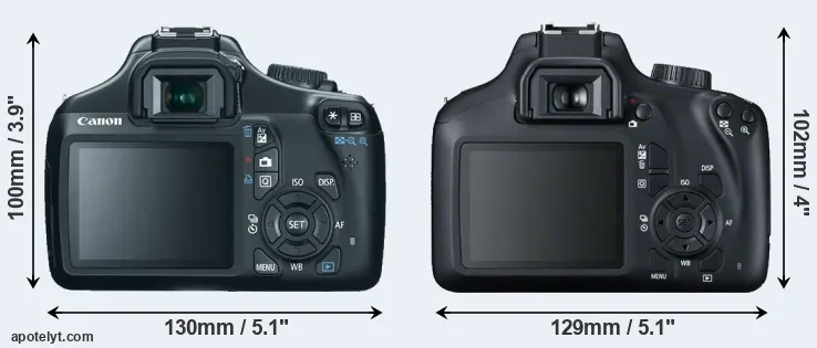 Comparison 1100D or T100 rear
