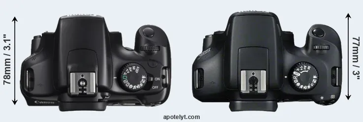 Compare 1100D versus T100 top