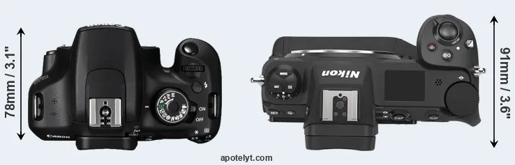 Compare 1200D versus Z9 top