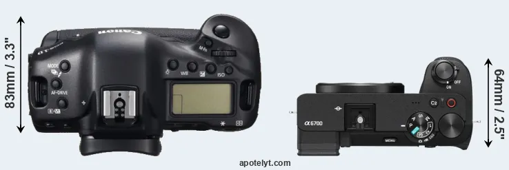 Compare 1DC versus A6700 top