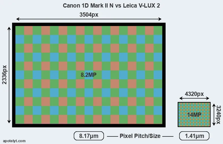 1D Mark II N versus V-LUX 2 MP