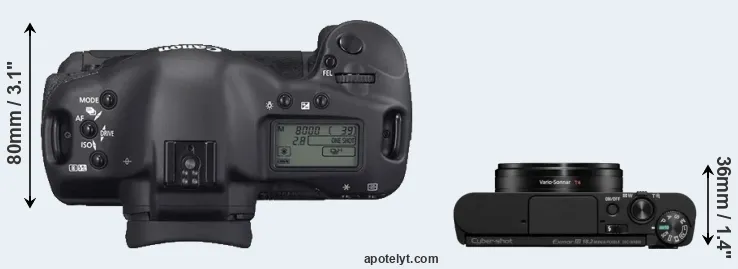 Compare 1D Mark II N versus WX800 top