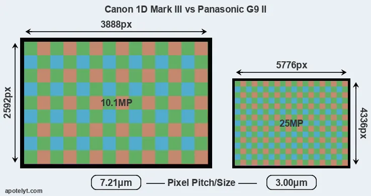 1D Mark III versus G9 II MP