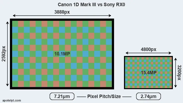 1D Mark III versus RX0 MP