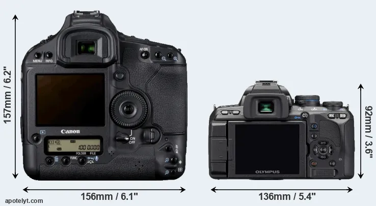 Comparison 1D Mark IV or E-510 rear