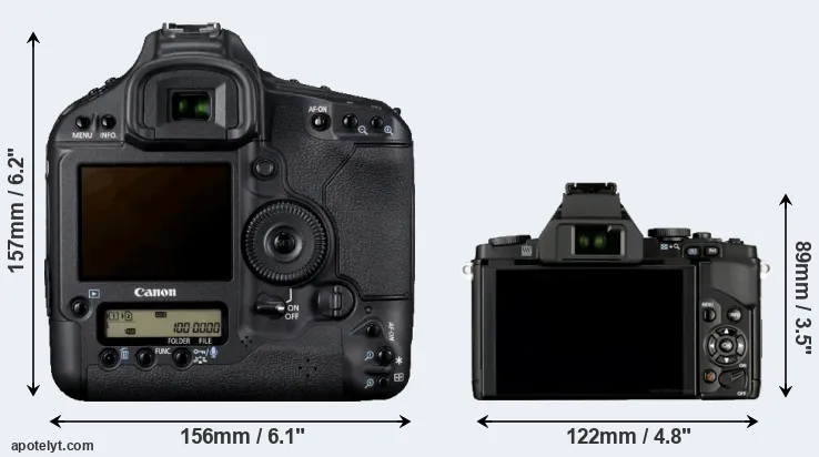 Comparison 1D Mark IV or E-M5 rear