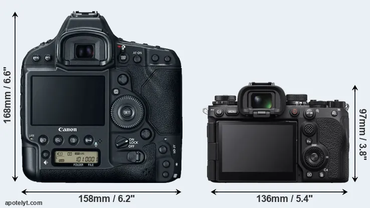 Comparison 1DX Mark II or A9 III rear