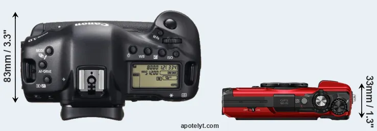 Compare 1DX versus TG-7 top