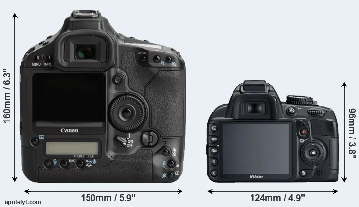 Comparison 1Ds Mark III or D3100 rear
