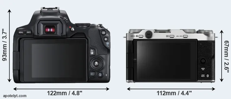 Comparison 250D or X-M5 rear