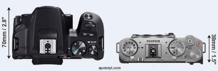 Compare 250D versus X-M5 top