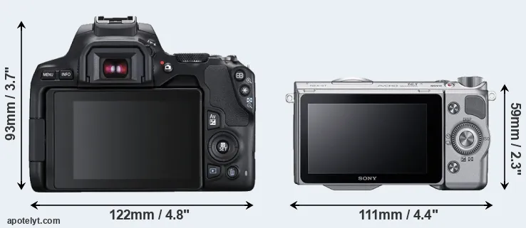 Comparison 250D or NEX-5T rear