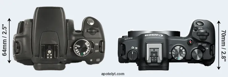 Compare 350D versus R8 top