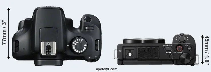 Compare 4000D versus ZV-E10 top