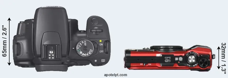 Compare 400D versus TG-5 top