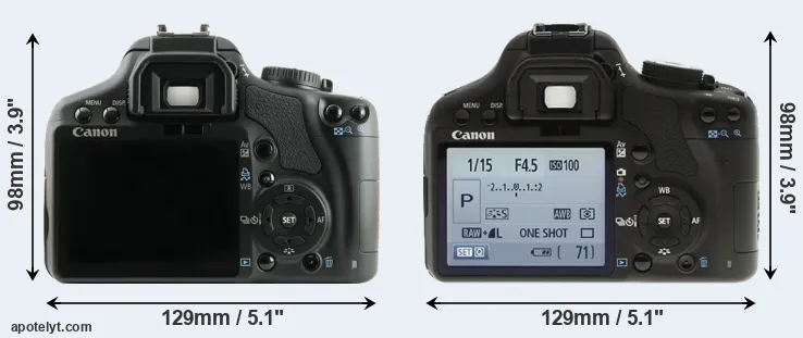 Comparison 450D or 500D rear