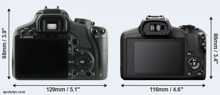 Comparison 450D or R100 rear