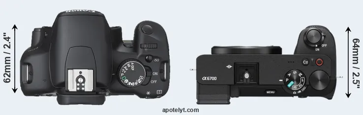 Compare 450D versus A6700 top