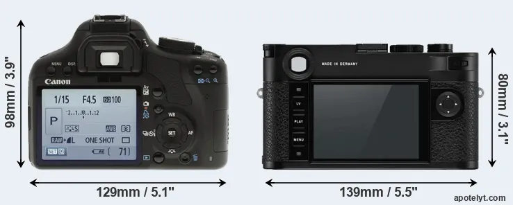 Comparison 500D or M10-P rear