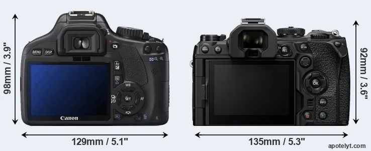 Comparison 550D or OM-1 rear