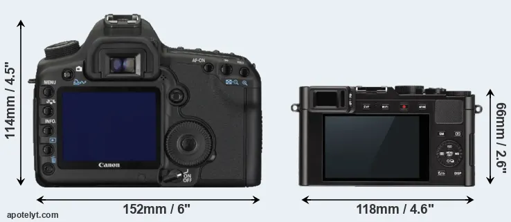 Comparison 5D Mark II or D-LUX Typ 109 rear
