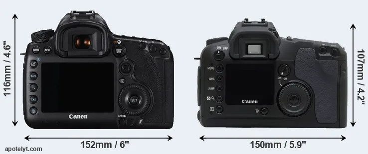 Comparison 5DS R or D30 rear