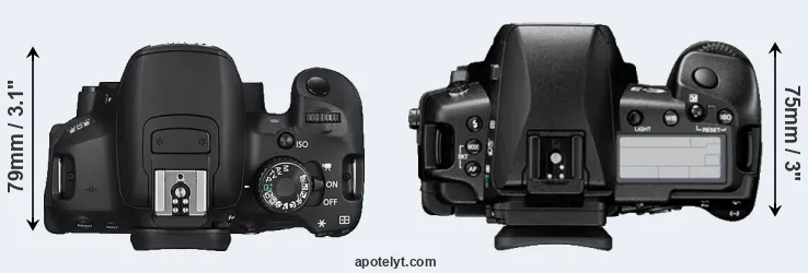 Compare 650D versus E-3 top