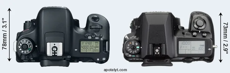 Compare 760D versus K-5 II top