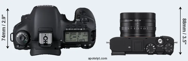 Compare 7D versus RX1R III top