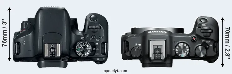 Compare 800D versus R8 top