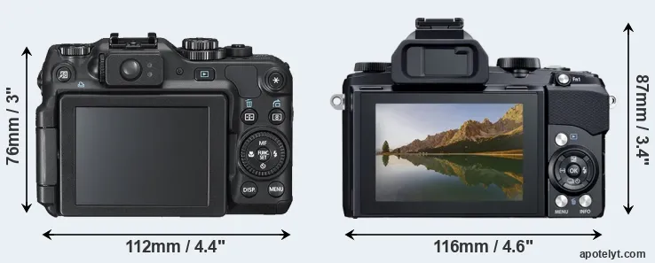 Comparison G12 or Stylus 1 rear