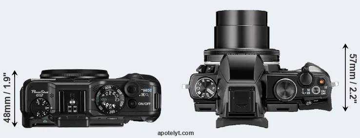 Compare G12 versus Stylus 1 top