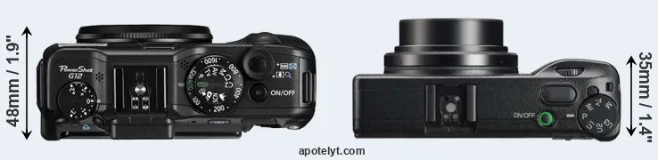 Compare G12 versus GR IIIx top