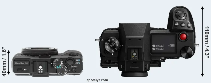 Compare G16 versus S1H top