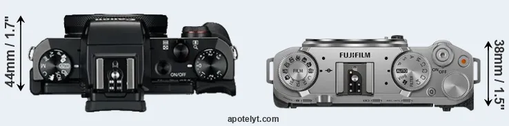 Compare G5X versus X-M5 top