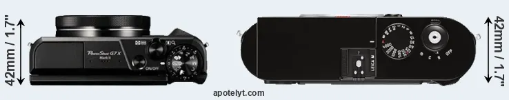 Compare G7X Mark II versus M Typ 262 top