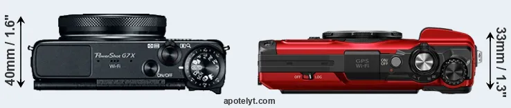 Compare G7X versus TG-7 top