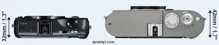Compare Canon M versus M-E Typ 240 top
