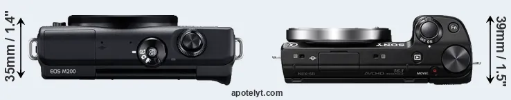 Compare M200 versus NEX-5R top