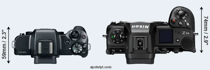 Compare M50 versus Z6 III top