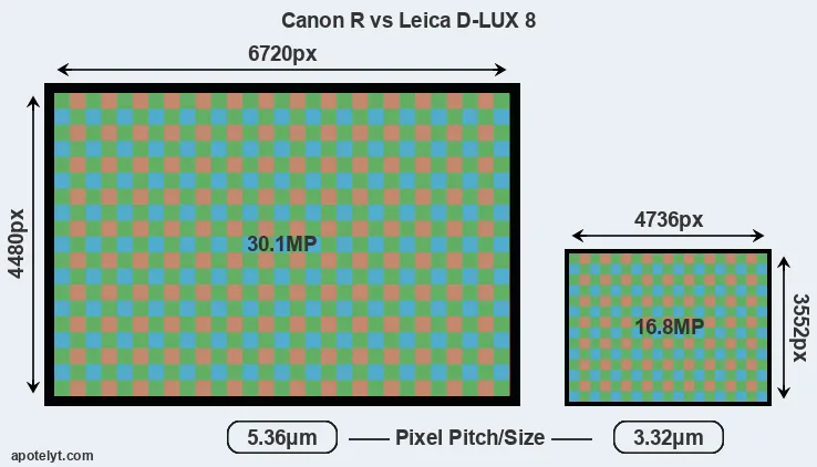 Canon R versus D-LUX 8 MP