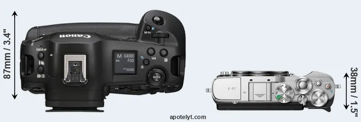 Compare R1 versus E-P7 top