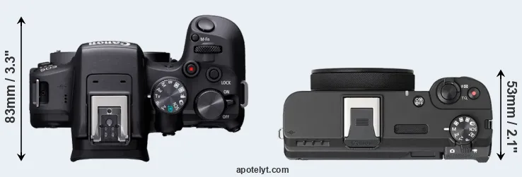 Compare R10 versus V1 top