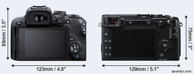 Comparison R10 or X-E2 rear
