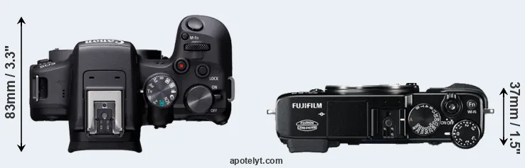 Compare R10 versus X-E2 top