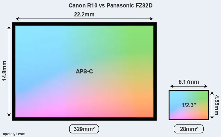 Canon R10 and Panasonic FZ82D sensor measures