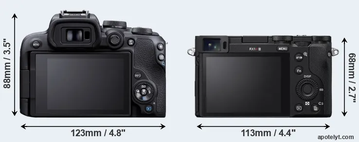 Comparison R10 or RX1R III rear
