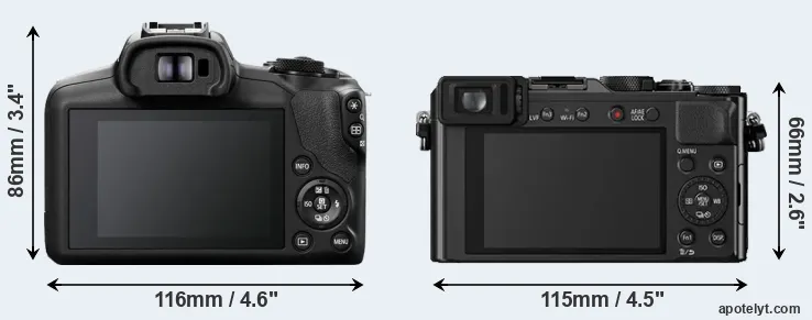 Comparison R100 or LX100 rear