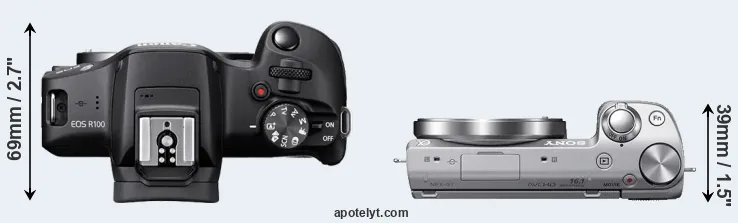 Compare R100 versus NEX-5T top